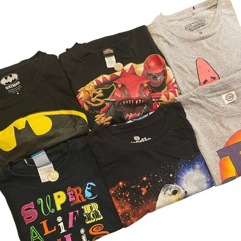 Movie and TV Reseller’s Bundle of 6 Shirts Varying Sizes